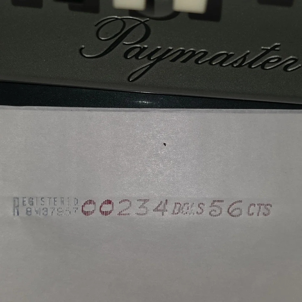 Vintage Paymaster Series Check Writer With‎ Keys MCM Art Deco Accounting